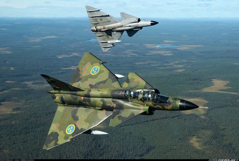 Боевой самолет Сааб 37 Вигген