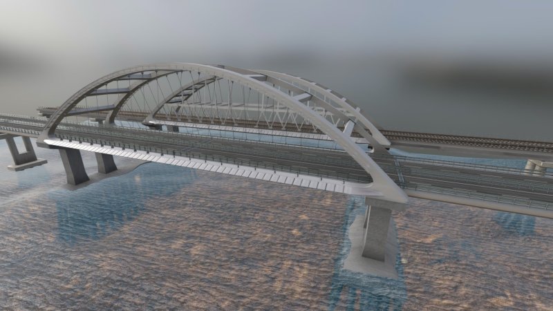 Керченский мост 3d модель