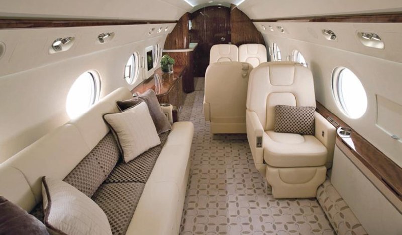 Самолет Gulfstream g450 салон