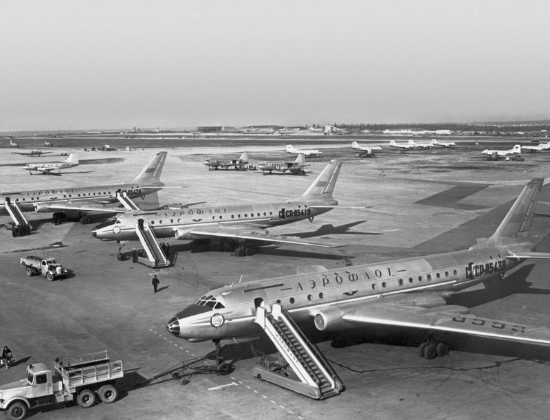 Самолет ту 114 Аэрофлот 1960