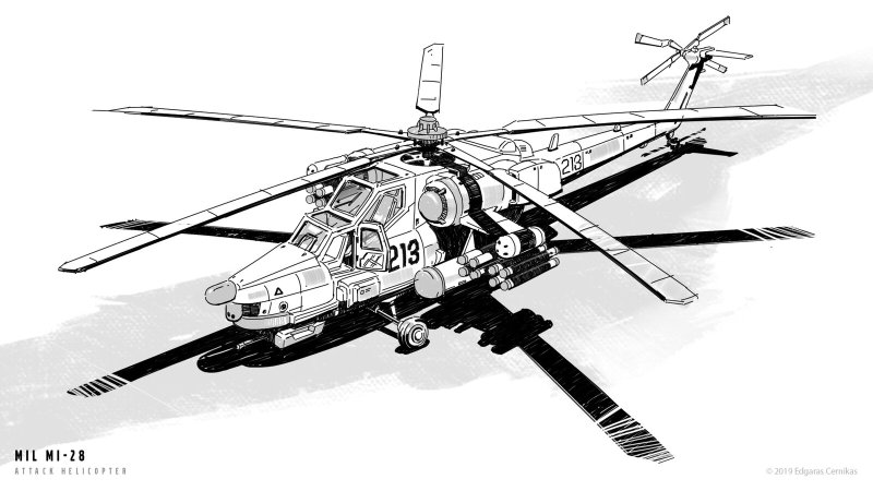 Чертежи вертолета ми-28