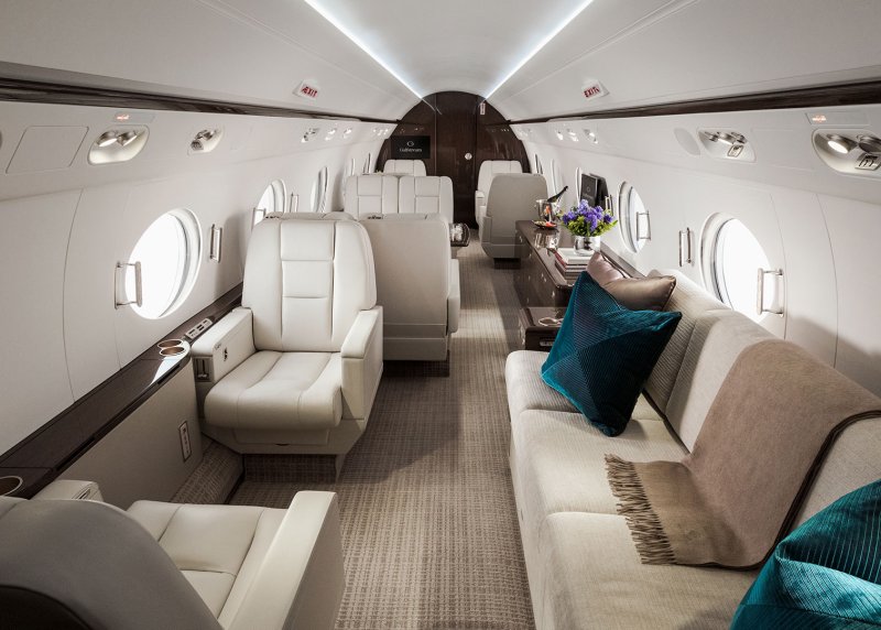 Gulfstream g550 салон