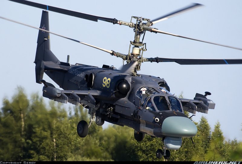 Боевой вертолет ка-52 Аллигатор