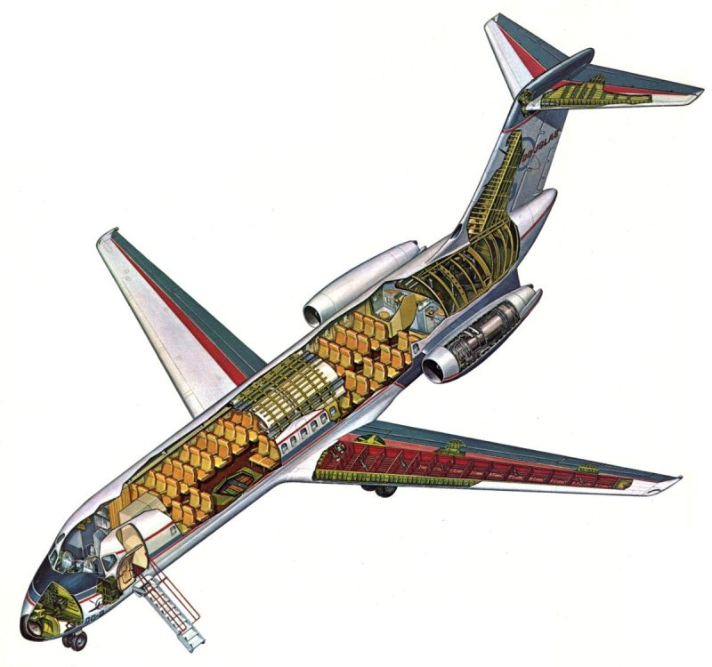 Макдоннелл Дуглас DC 9 из лего