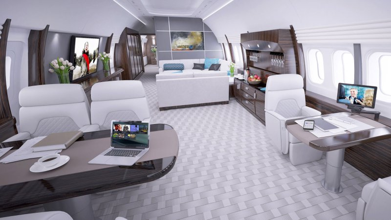 Boeing Business Jet (BBJ) салон