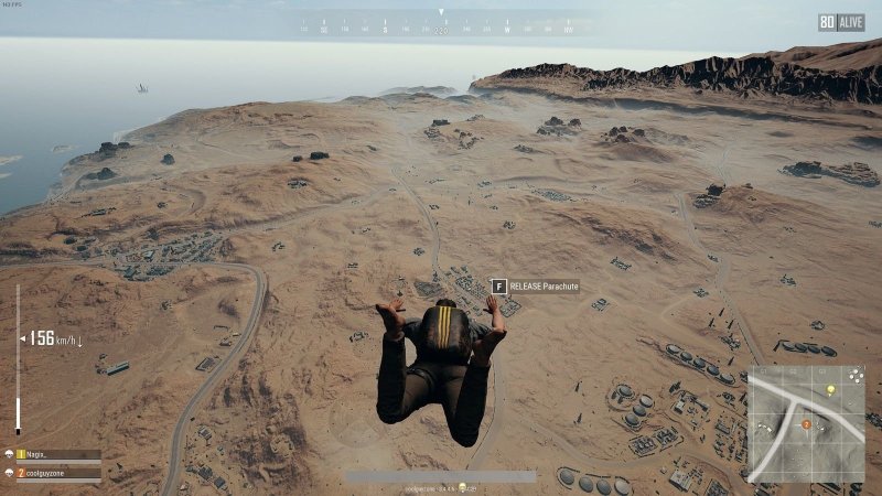 PUBG скрин парашют