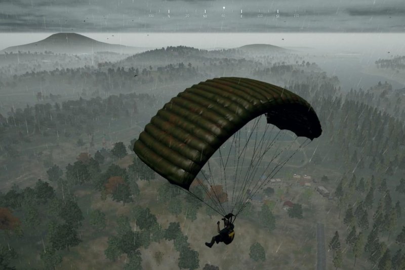 PUBG mobile парашют