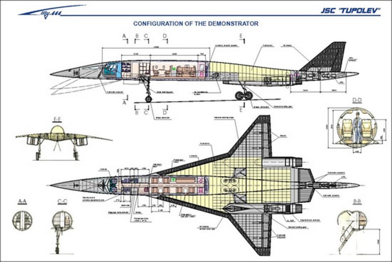 Ту-160 сверхзвуковой самолёт чертежи