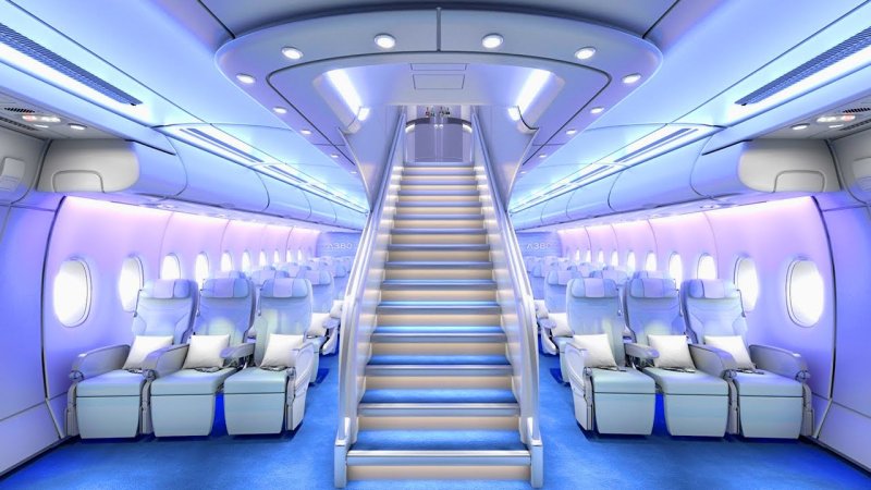 Самолет а380 салон