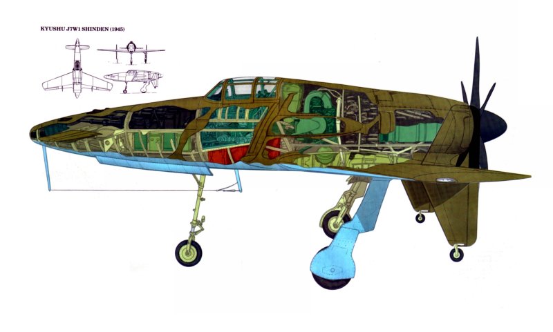 Японский самолёт j7w Shinden