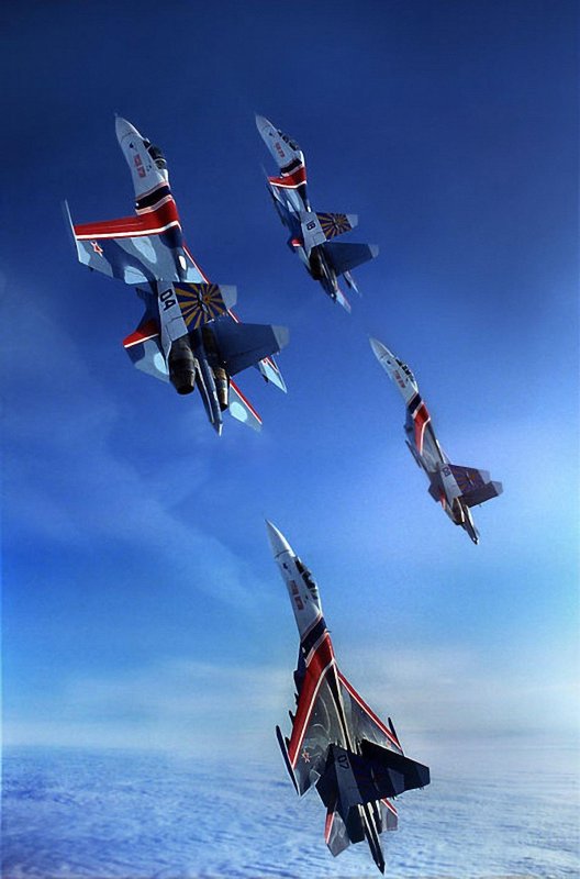 Русские Витязи самолеты Су-27