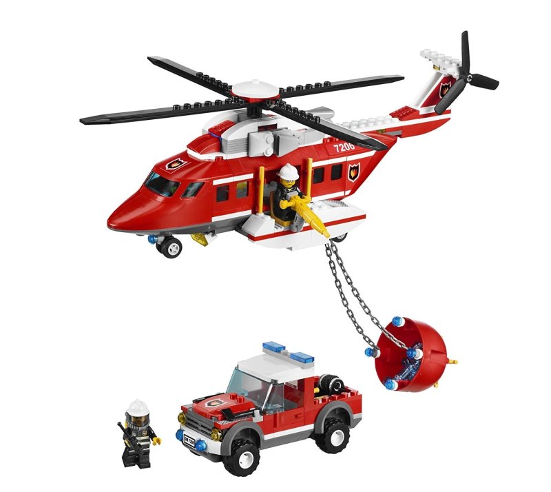 Конструктор LEGO City 7206 пожарный вертолет