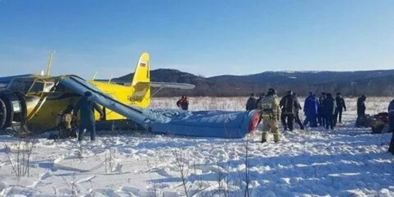 АН 2 упал в Магадане