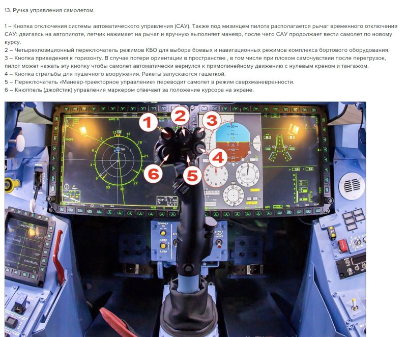 Су-35 кабина пилота