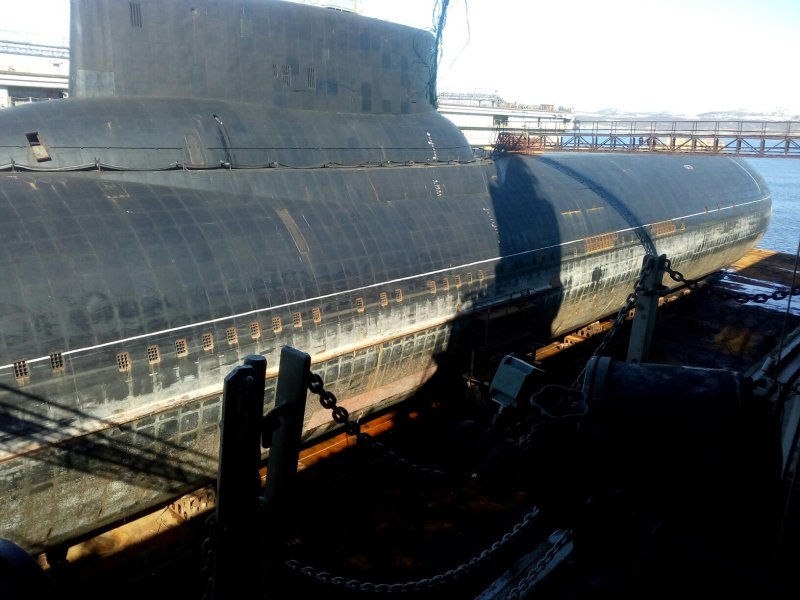 Дмитрий Донской подводная лодка в доке