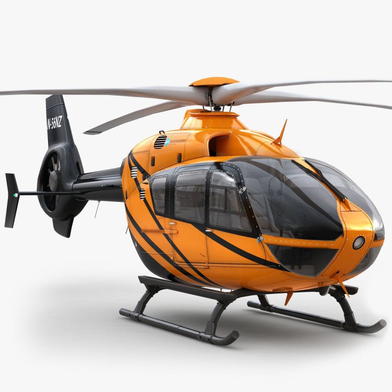 Eurocopter sa316 черно-оранжевый