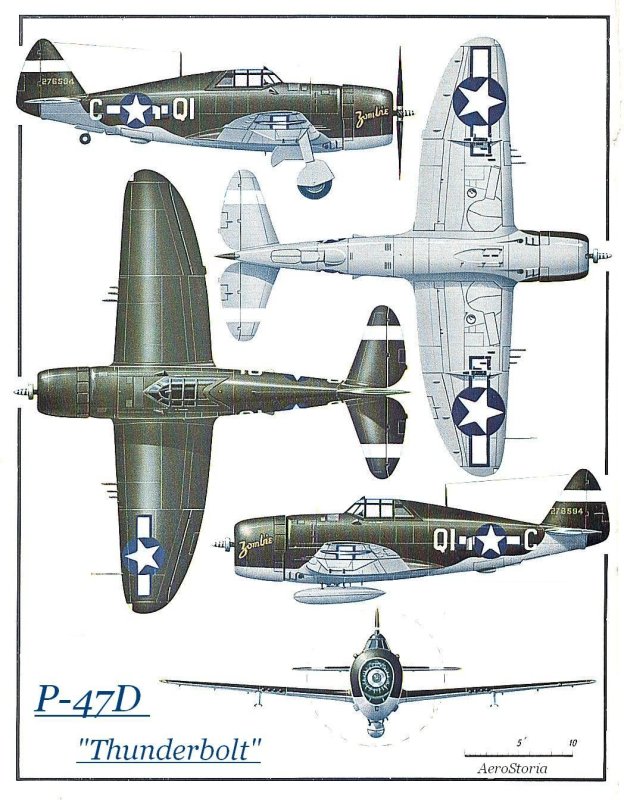 Чертежи самолета p-47 Тандерболт