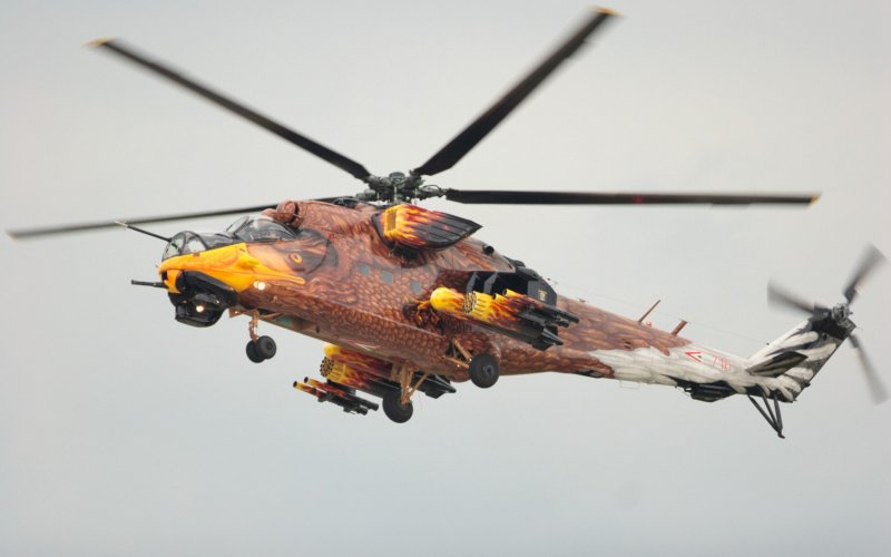 Окраска вертолетов ми-24
