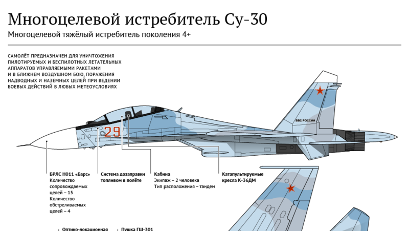 ТТХ Су-30см