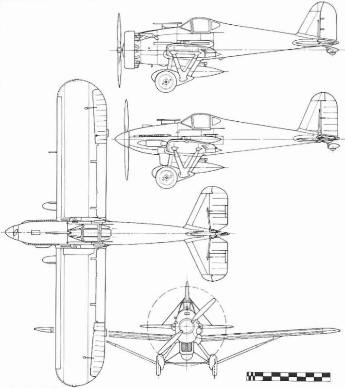 Curtiss p31 Swift компоновка