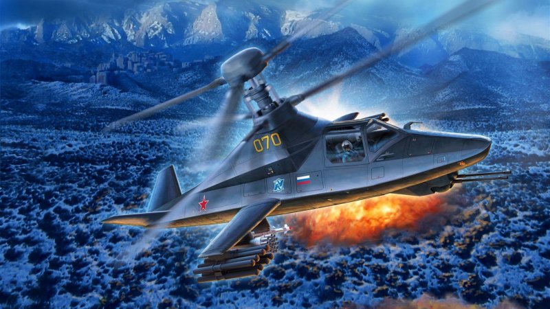 Вертолёт ка-58 чёрный призрак