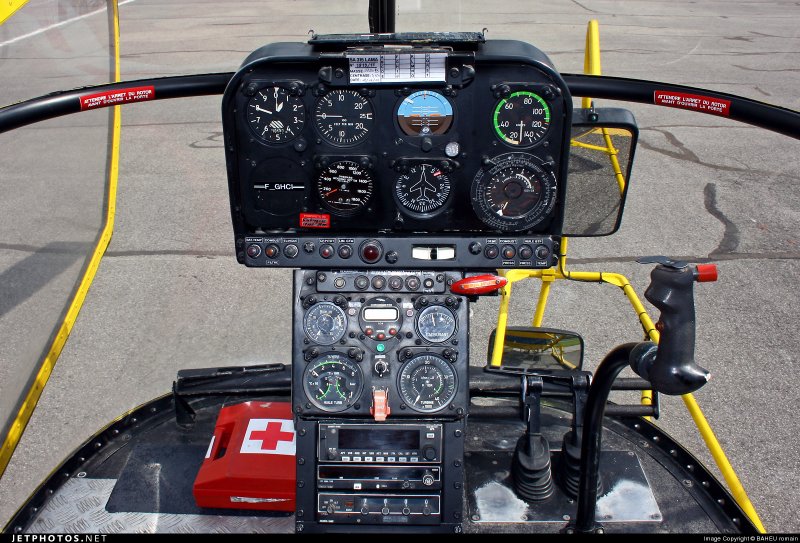 The frame of the Cockpit of the sa 315 Lama Helicopter