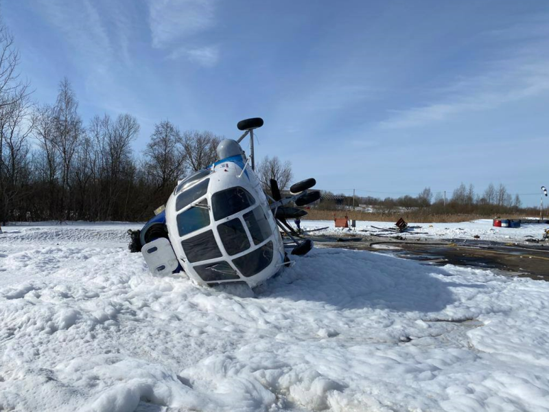 Жесткая посадка вертолета