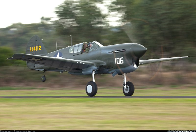 P-40 "Warhawk / Kittyhawk", истребитель фирмы Curtiss