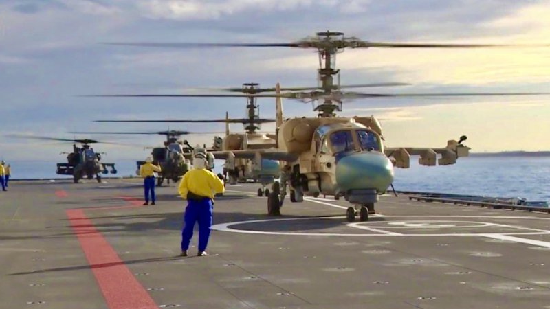 Ка-52 вертолёт и Апач