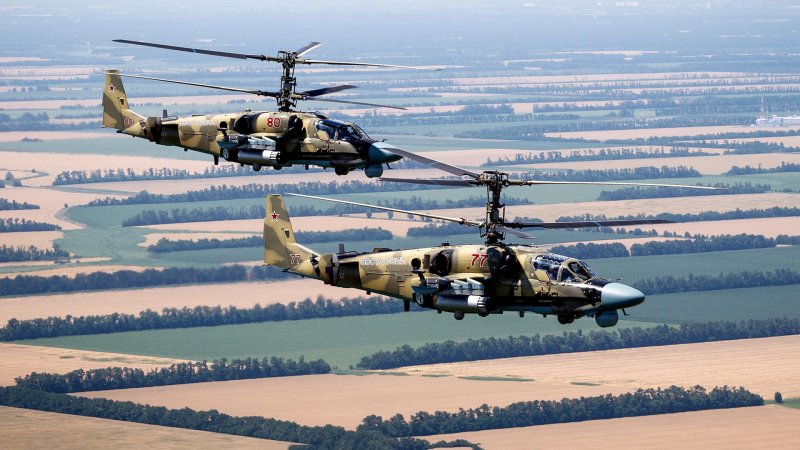 Вертолёт Аллигатор ка-52 атака