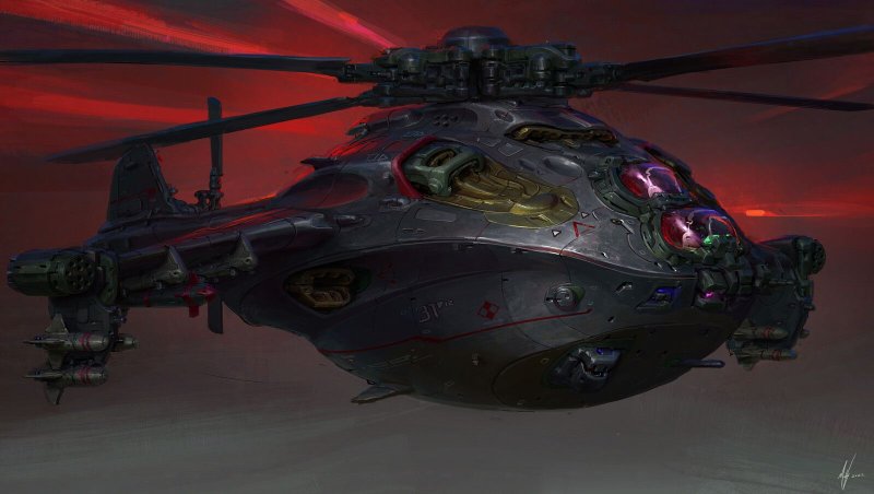 Sci Fi Gunship арт