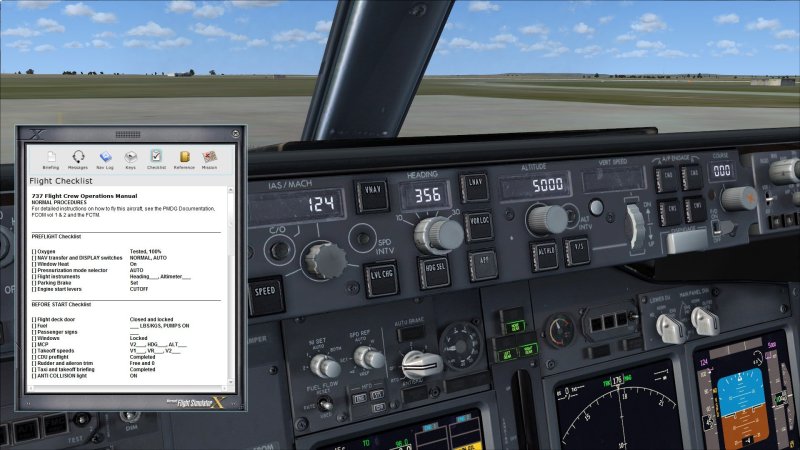 Верхняя панель PMDG 737