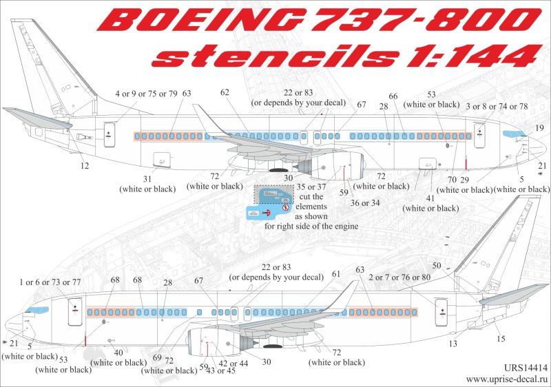 Boeing 737-800 чертеж