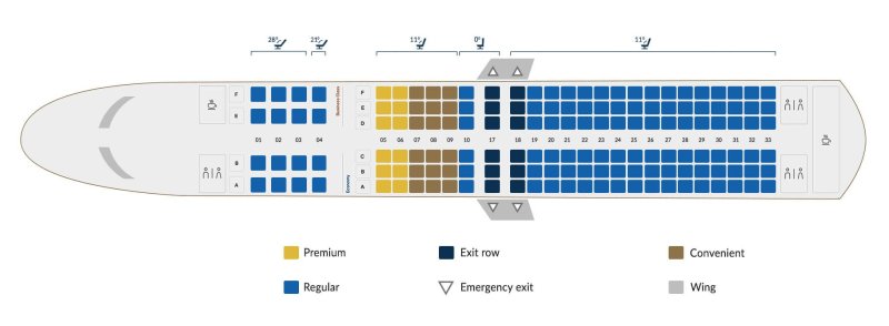 Рассадка Боинг 737-800