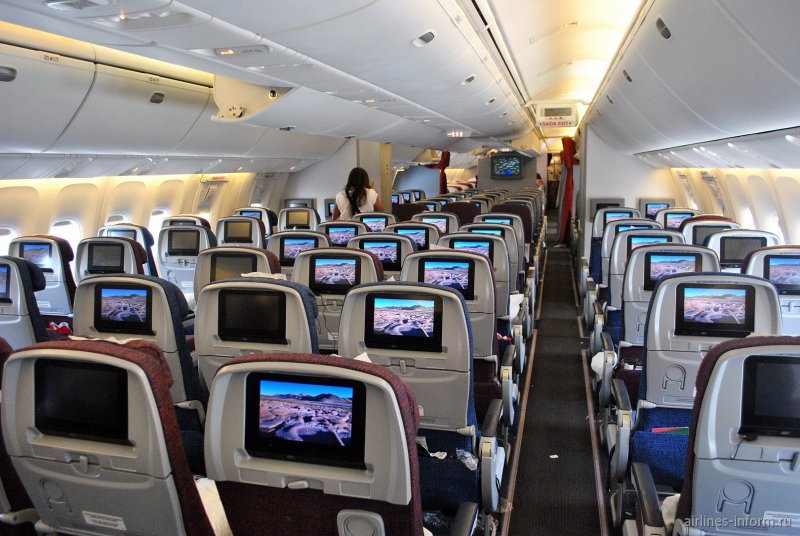 Самолёт Boeing 767 салон