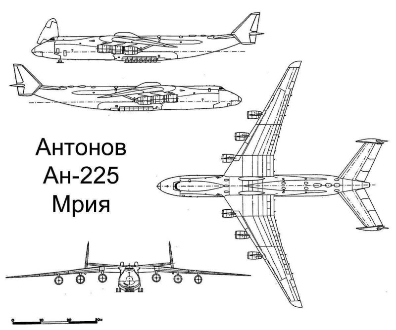 Чертежи самолета АН 225 Мрия