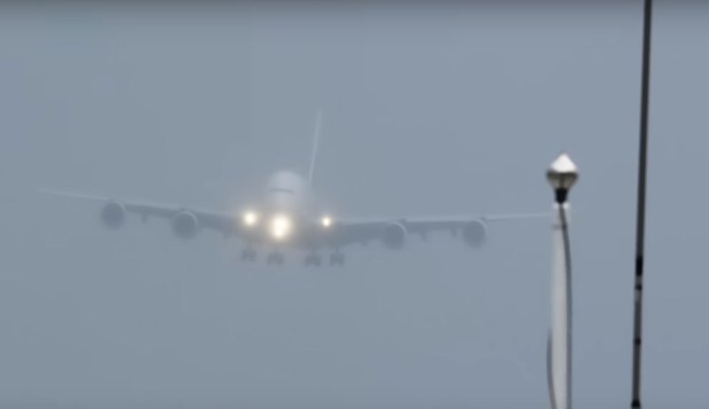 Посадка а380 боковом ветре