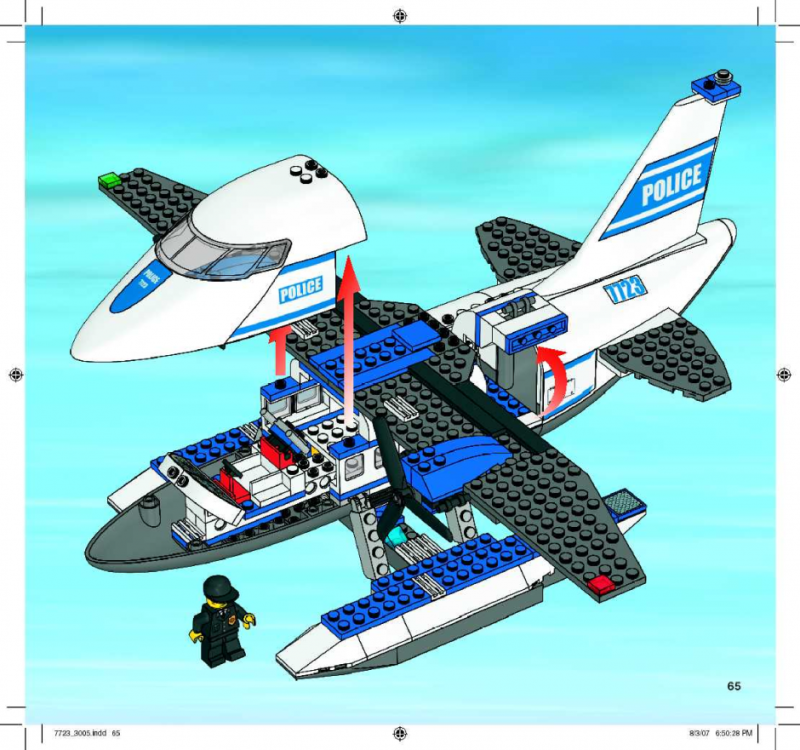 Лего Сити полицейский самолет 7723