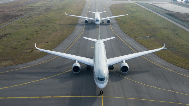 Airbus a350 вид сверху