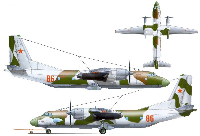 АН-26 военно-транспортный самолёт чертежи