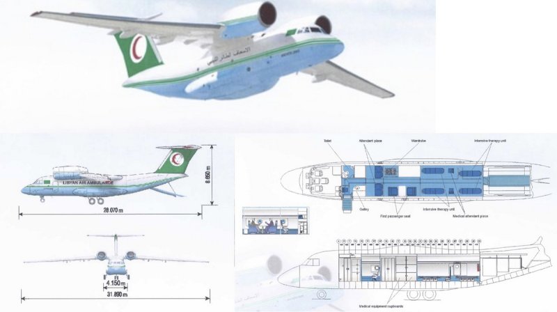 Транспортный самолёт АН-72 чертежи