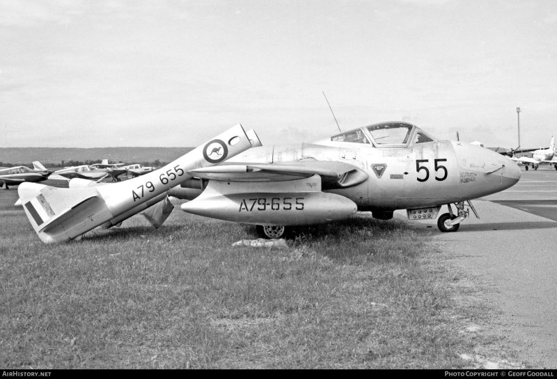 De Havilland Vampire трофейный Советский
