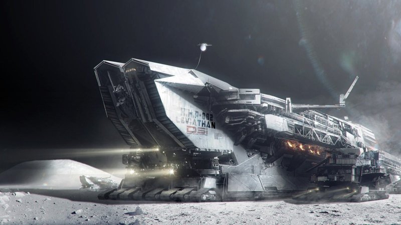 Космическая база Sci Fi концепт
