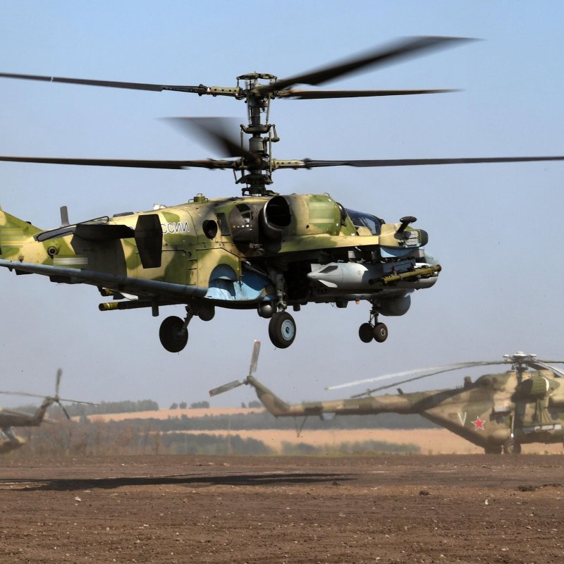 Модель русского военного вертолета