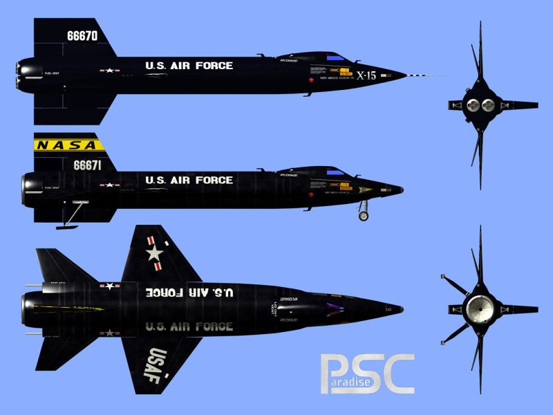 X 15 North American чертеж