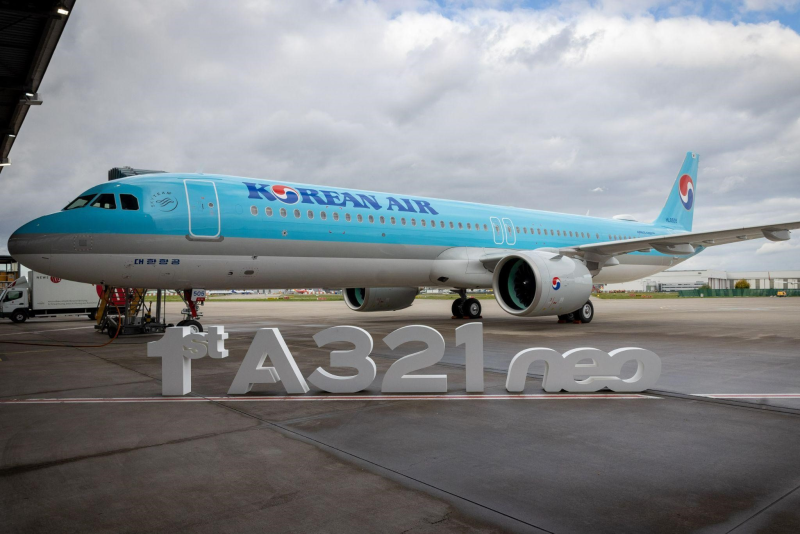Korean Air запускает свой первый Airbus a321neo с креслами-кроватями