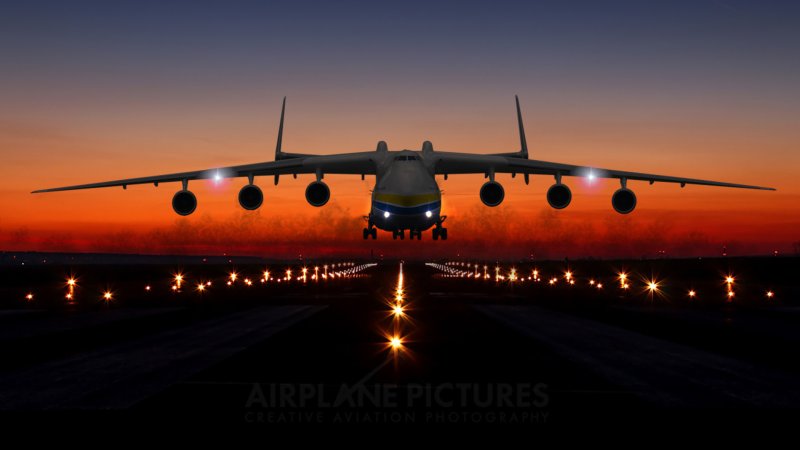 АН-225 Мрия посадочные огни