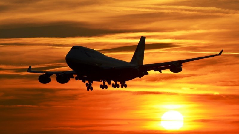 Боинг 747 посадка