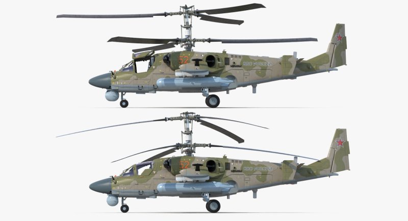 Ка-52 вертолёт сбоку
