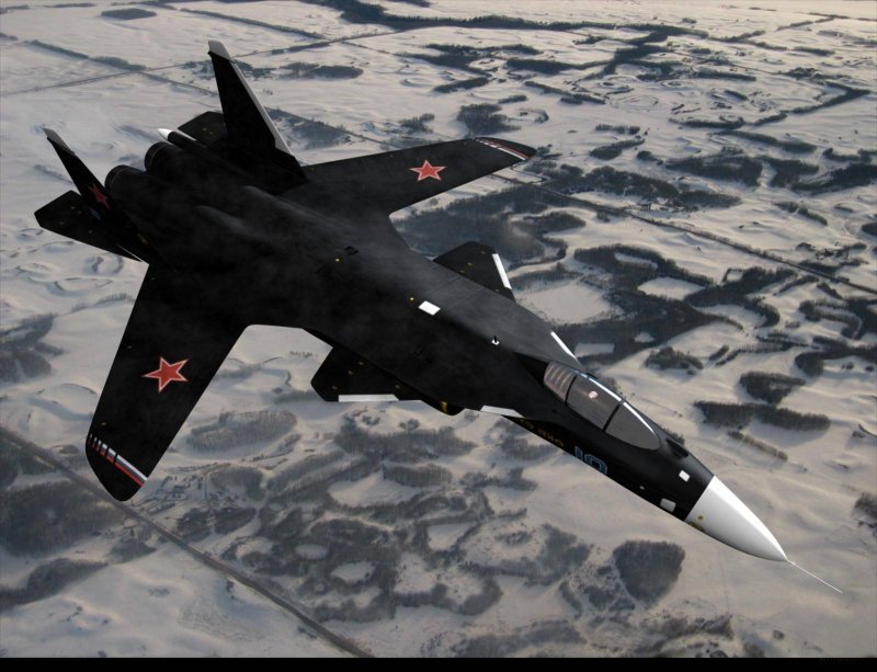 Самолет с обратной стреловидностью крыла Су-47